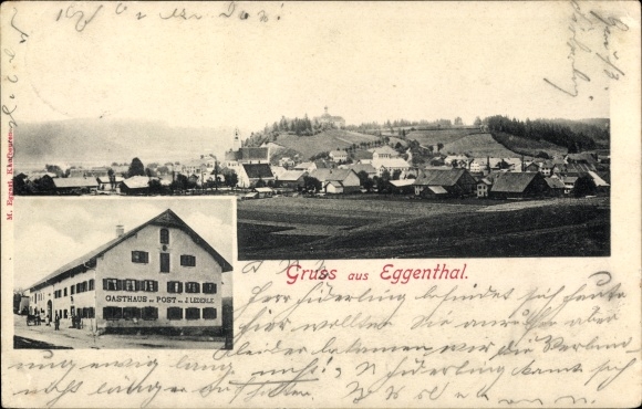 PC Eggenthal in Upper Swabia, long shot, Gasthof zur Post