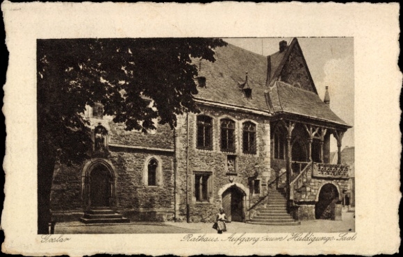 Ak Goslar am Harz, Rathaus, Aufgang zum Huldigungssaal