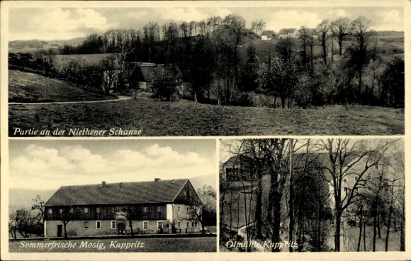 Ak Kuppritz Hochkirch in Sachsen, Landschaftsansicht, Niethener Schanze, Sommerfrische Mosig, ...
