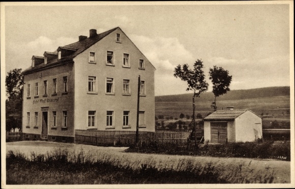 Postcard Crottendorf in Saxony, Hotel prince BIsmarck