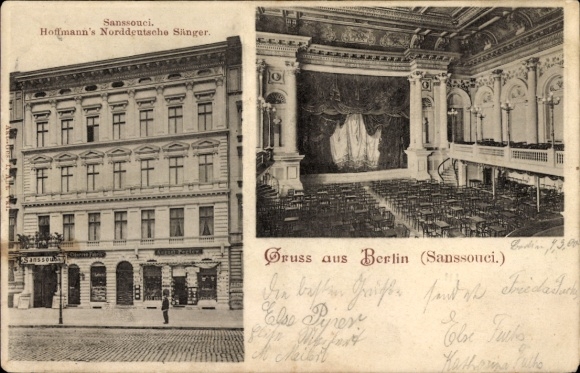 Ak Berlin Kreuzberg, Sanssouci, Kottbusser Str. 4a, Hoffmanns Norddeutsche Sänger