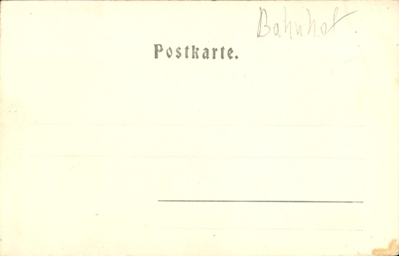 Postcard Herbesthal Lontzen Wallonia Liège, station track side, German Belgian border