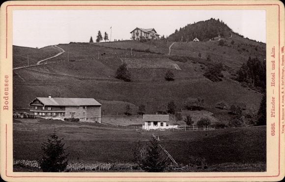 Cabinet Photo Lochau on Lake Constance Vorarlberg, Pfänder, Hotel and Alm