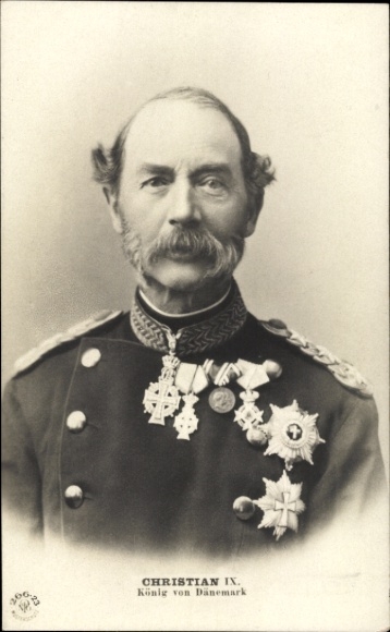 KP Król Chrystian IX. Danii, portret, medal