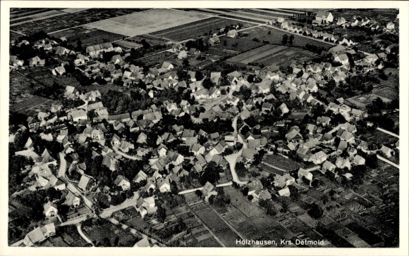 Ak Holzhausen Externsteine Horn Bad Meinberg am Teutoburger Wald, Fliegeraufnahme