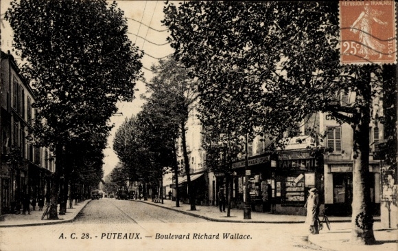 Ak Puteaux Hauts de Seine, Boulevard Richard Wallace