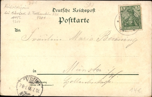 Chromo-Litho Georgengrün Auerbach in Vogtland, hotel and health resort by Richard Trommer