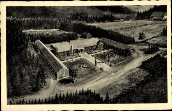 Postcard Föckinghausen Bestwig in the Sauerland, association school of the JGB Fritz Husemann