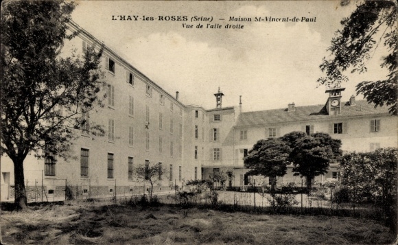 Ak L'Haÿ les Roses Val de Marne, Maison St Vincent de Paul, Vue de l'aile droite