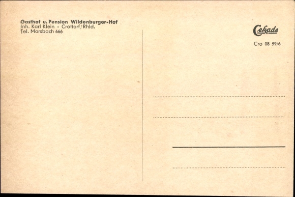 Postcard Crottorf Krottorf Friesenhagen Rhineland Palatinate, castle with deer park