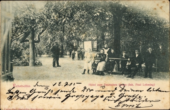 Postcard Fehrbellin in Brandenburg, hotel to the German house
