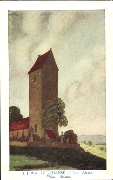 Artist PC Hansi, Jean Jacques Waltz, Illfurth Illfurt Alsace Haut Rhin, church