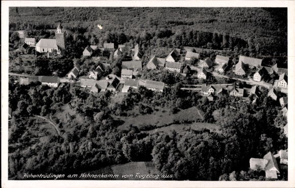 Postcard Hohentrüdingen Heidenheim Middle Franconia, aerial photograph