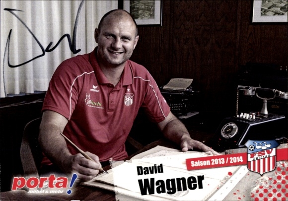 Autogrammkarte Co Trainer David Wagner, FSV Zwickau, Autogramm
