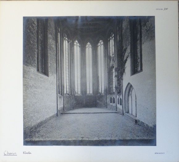 Giant photo of Chorin in the district of Barnim, around 1870, monastery, interior view