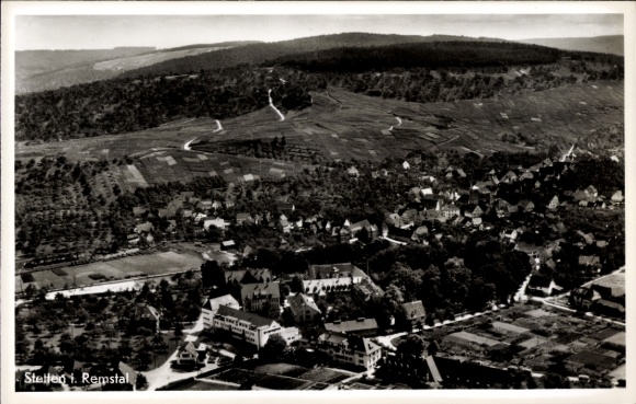 Postcard Stetten Kernen im Remstal Württemberg, aerial photograph