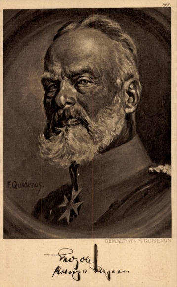 Kunstenaarskaart Quidenus, Fritz, Prins Leopold van Beieren, generaal, portret