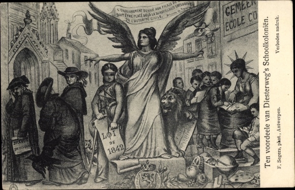 Postcard For the benefit of Diesterweg&#39;s School Colonies