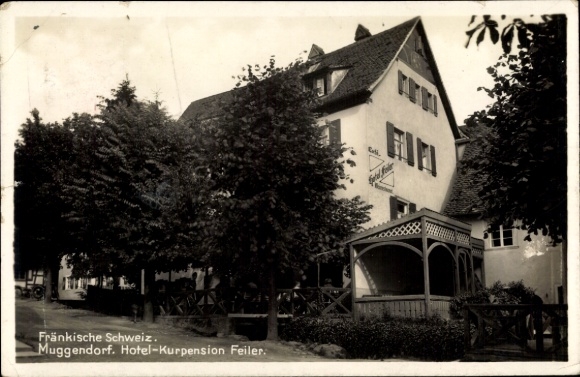 Postcard Muggendorf Wiesenttal Franconian Switzerland, Hotel Kurpension Feiler