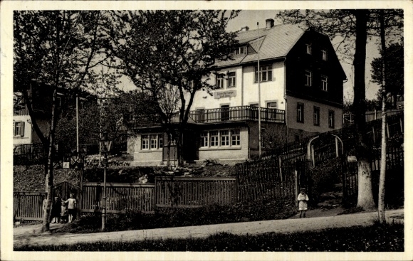Postcard Zöblitz Marienberg in the Ore Mountains Saxony, Youth Hostel DJH, Children
