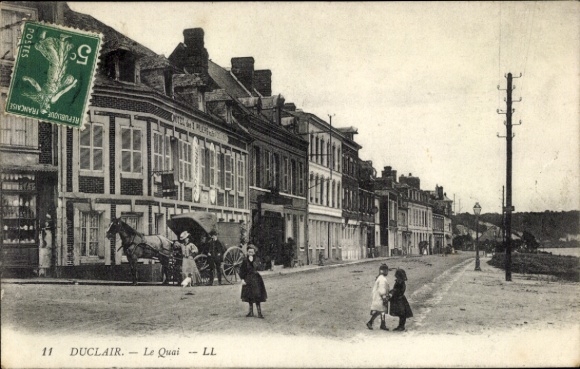 Ansichtkaart Duclair Seine-Maritime, Quai