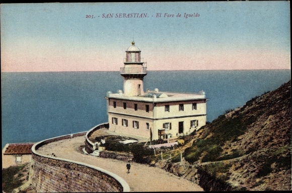 Postcard Donostia San Sebastian Baskenland, El Faro de Igueldo