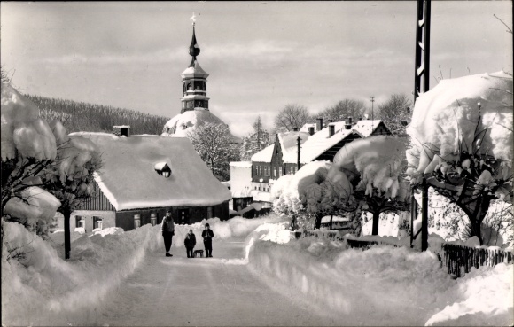 PC Carlsfeld Eibenstock in the Ore Mountains, winter view