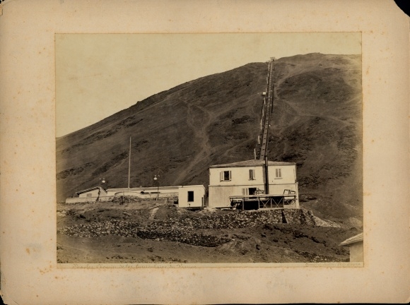 Photo after 1880, Naples Campania, Vesuvius Funicular Railway, Funicolare Vesuviana