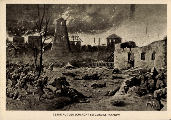 Artysta KP Heyer, A., Scena z bitwy pod Gorlicami Tarnów maj 1915, I wojna światowa
