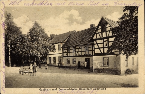 Postcard Dänkritz Neukirchen Pleiße, Inn Dänkritzer Schmiede