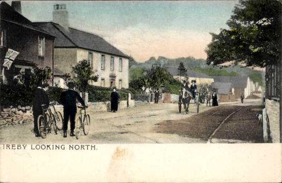 Postcard Ireby Cumberland Cumbria England, street scene
