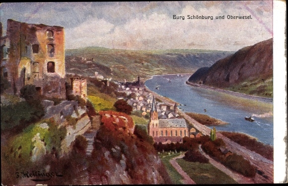 Artist PC Heilinger, Oberwesel am Rhein, Schönburg Castle