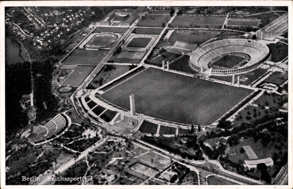 KP Berlin Charlottenburg Westend, zdjęcie lotnicze Reichssportfeld, Waldbühne