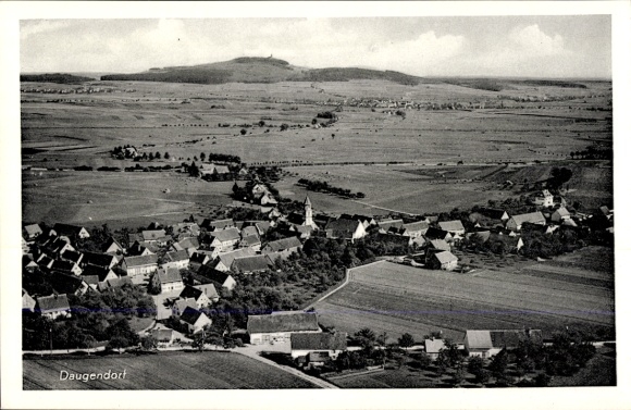 Postcard Daugendorf Riedlingen on the Swabian Alb, aerial photograph