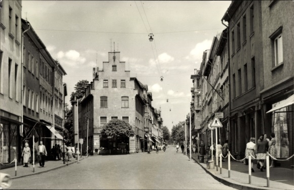 Ak Apolda in Thüringen, Bahnhofstraße, Geschäfte