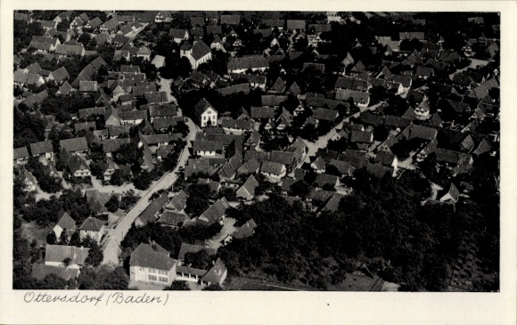 Postcard Ottersdorf Rastatt in the Black Forest Baden, aerial photograph