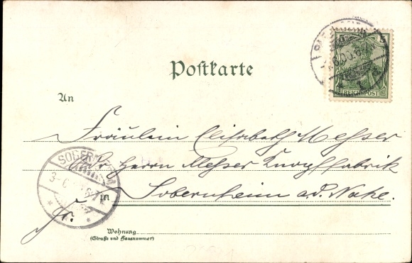 Chromo-Litho Papenburg in Emsland, Imperial Post Office, Harbour, Friederiken Str., Church