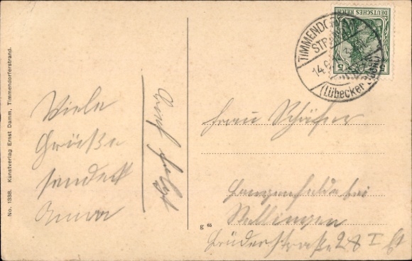 Postcard Ostseebad Niendorf Timmendorfer Strand, beach party
