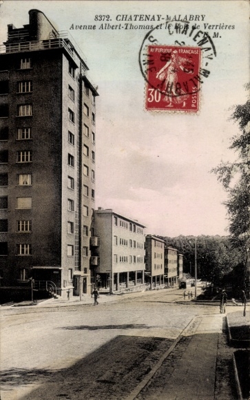 Postcard Châtenay Malabry Hauts de Seine, Avenue Albert-Thomas and the Bois de Verrières