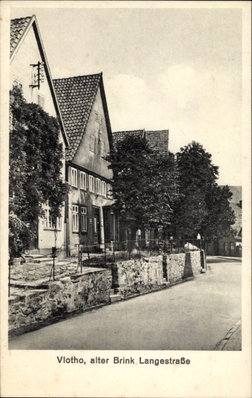 Postcard Vlotho an der Weser, Alter Brink Langestraße