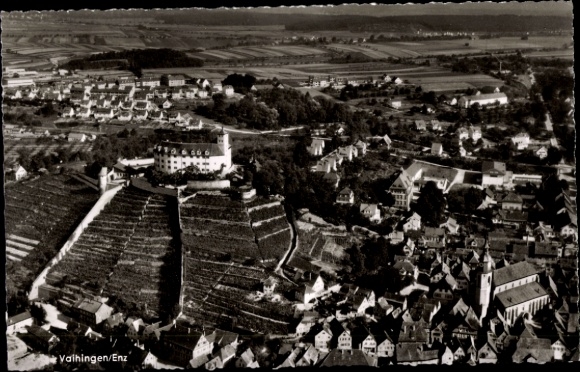 Ak Vaihingen an der Enz, Fliegeraufnahme