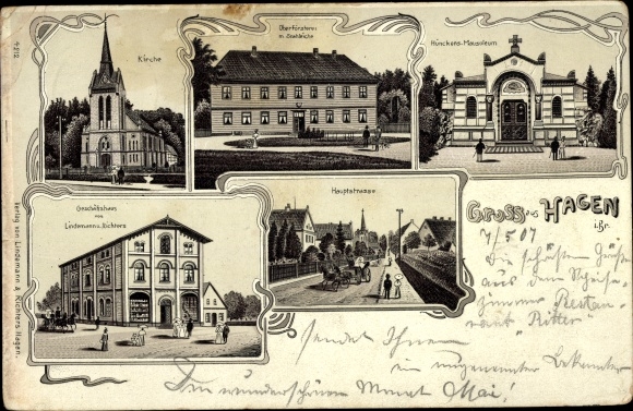 Chromo-Litho Hagen im Bremen, commercial building, forestry department, mausoleum