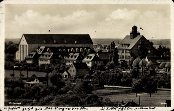 Postcard Dresden Hellerau, partial view