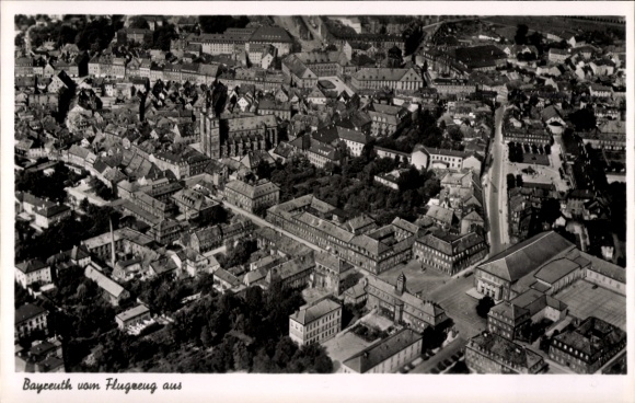 Ak Bayreuth in Oberfranken, Fliegeraufnahme