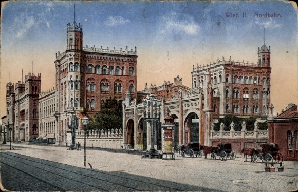 Postcard Vienna 2 Leopoldstadt, Nordbahnhof