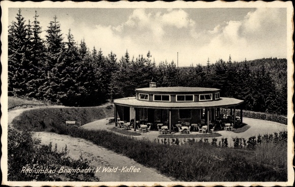 Postcard Bad Brambach in the Vogtland, forest coffee and surroundings