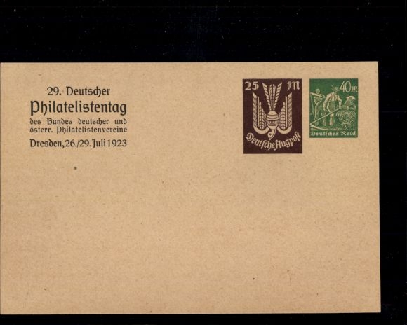 Postwaardestuk Ak PP 74 C 1, 29e Duitse Filatelistendag 1923
