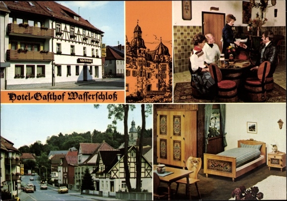 Postcard Markt Mitwitz in Upper Franconia, Gasthof Wasserschloss