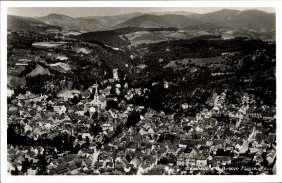 Postcard Bensheim an der Bergstraße, general view, aerial photograph