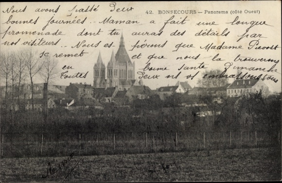 Ak Bonsecours Seine Maritime, Panorama, cote ouest